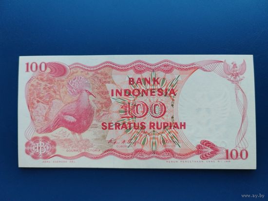 Индонезия 100 рупий 1984г unc, пресс