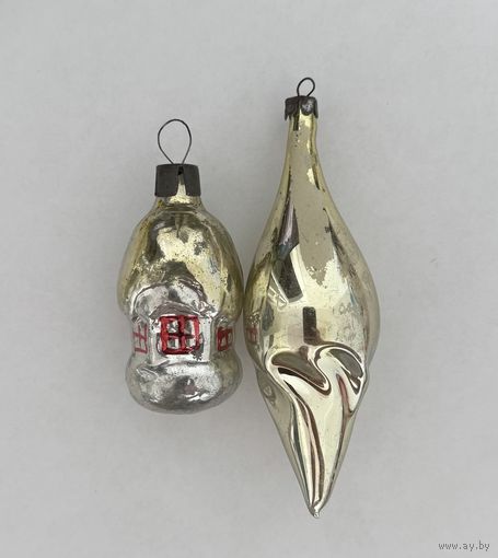 Елочная игрушка домик СССР цена за все К.4