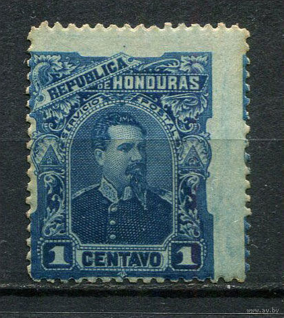Гондурас - 1891 - Президент Луис Борган 1С - (есть тонкое место) - [Mi.33] - 1 марка. MH.  (Лот 27Hi)-T41P6