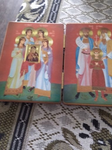 Икона складень на дереве святая седмица