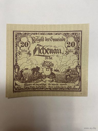 Австрия 20 геллеров нотгельд Эфшенау - 2101