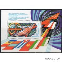 Марки СССР 1980 год. 5067.  Интеркосмос. Блок. Чистый.