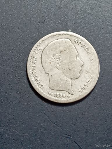 Дания 25 оре 1874 года .