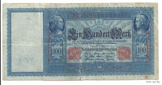 Германия 100 марок 1910 г. Кайзеровская империя