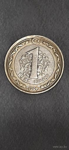 Турция 1 лира 2009