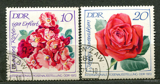 Цветы. Розы. ГДР. 1972. Серия 2 марки