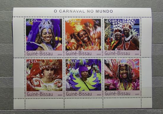 Гвинея-Бисау 2003 Карнавал MNH лист 6 марок