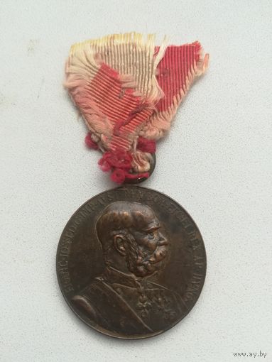 Памятная медаль Австро-венгрии 50 лет правления Франца Иосифа. С рубля.