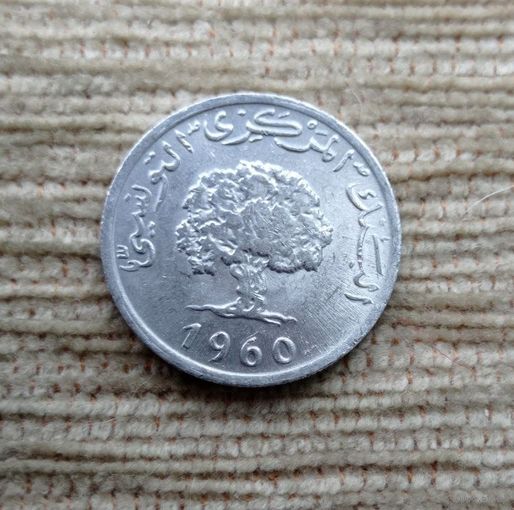 Werty71 Тунис 5 миллимов 1960