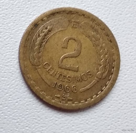 Чили 2 сентесимо, 1966 6-1-12