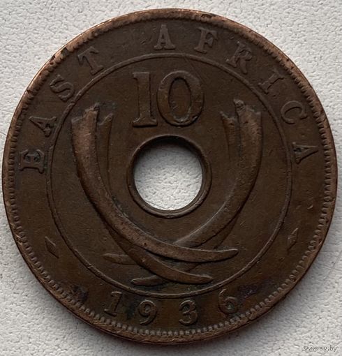 Британская Восточная Африка 10 центов 1936 г.