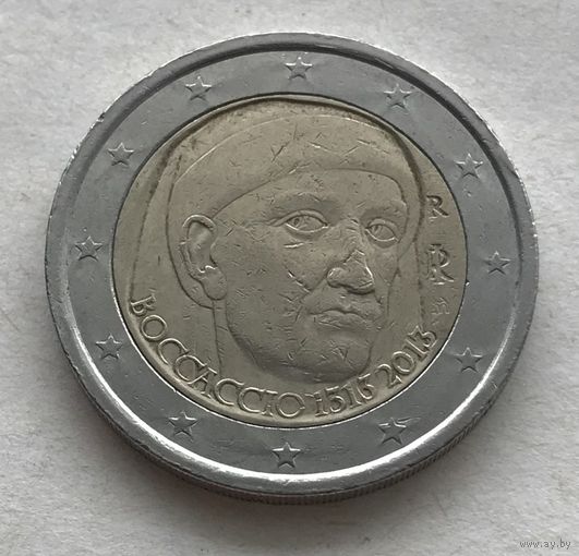 Италия 2 евро 2013 - 700 лет со дня рождения Джованни Боккаччо