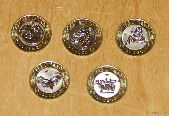 Казахстан 2022 компл. 5 мон. х 100 тенге Сакский стиль UNC