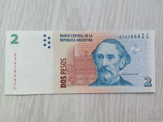 Аргентина 2 UNC c рубля