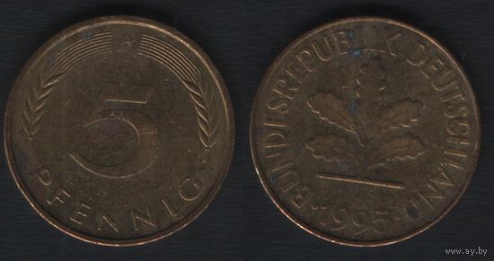 Германия km107 (ФРГ) 5 пфенниг 1995 год (A) (_4