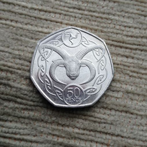 Werty71 ОСТРОВ МЭН 50 пенсов 2020 Мэнский Лохтан