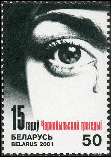 15 лет Чернобыльской трагедии Беларусь 2001 год (423) серия из 1 марки