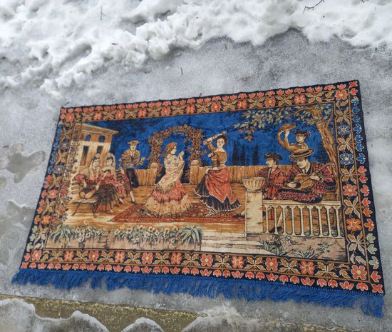 Ковер, коврик ГДР, период СССР, Испанский танец