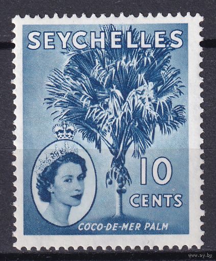 107.BrKSe. Великобритания. Колонии. Сейшельские острова. Елизавета II. Местные мотивы. 10C. 1956 г. Mi.#174. MNH.