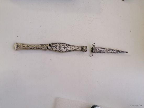 Сувенирный кинжальчик, серебро 84 Пр, в ремонт, торги