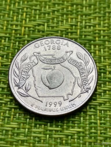 США 25 центов 1999г GEORGIA ''D''