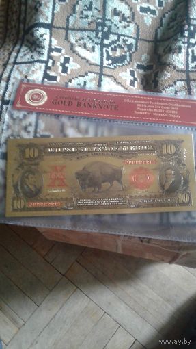 Купюра голд 10 в слабе