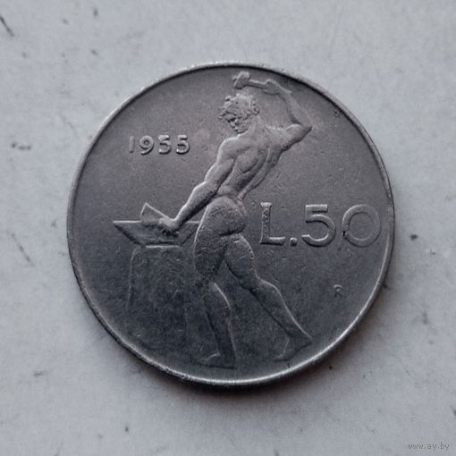 50 лир 1955 года Италия. Итальянская Республика.
