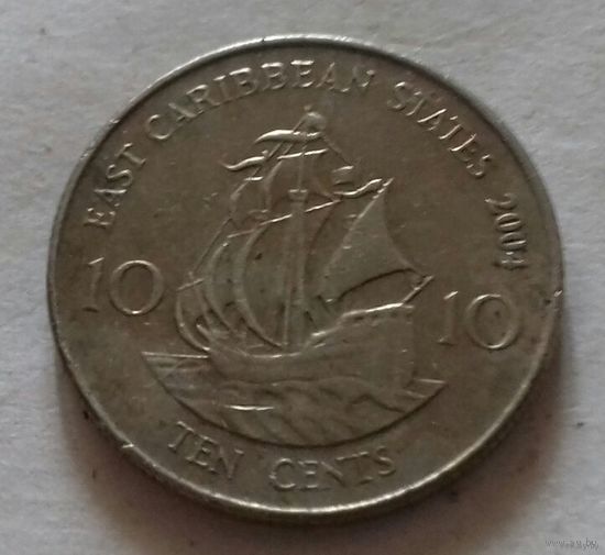 10 центов, Восточные Карибы 2004 г.