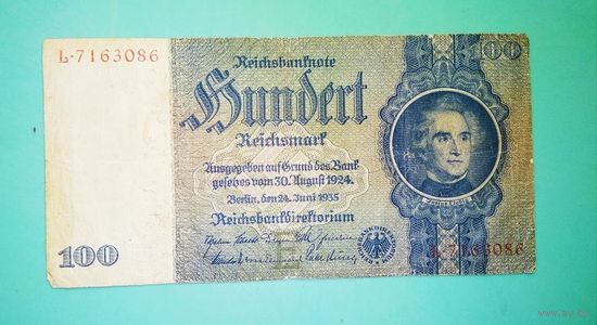Банкнота 100 марок  Германия 1935 г.