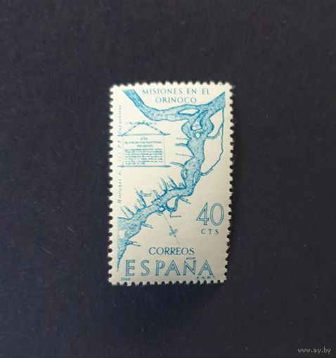 Карта Исследование и завоевание Америки Испания 1968 Mi 1782