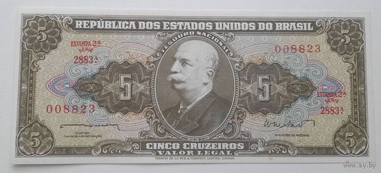 Бразилия 5 крузейро 1962 - 1964 года UNC