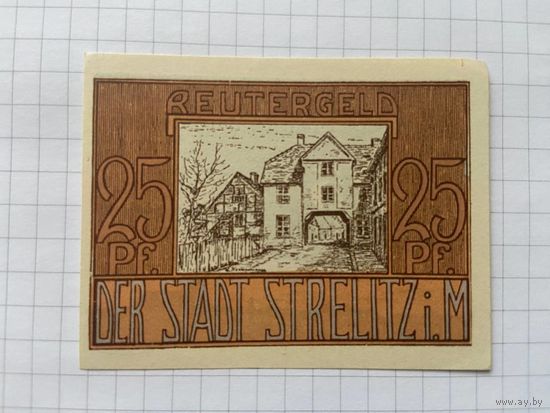 25 пфеннингов (нотгельды) 1921 г. Германия.