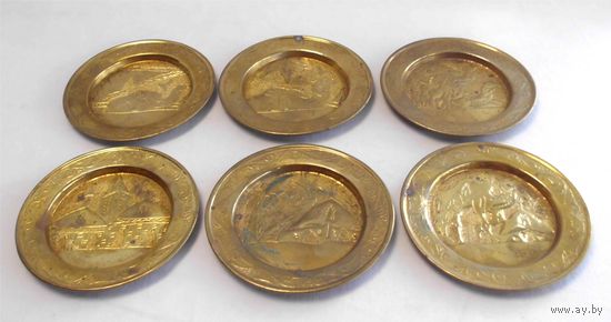 Подставка Блюдце Костер Латунь Египет 6 шт одним лотом
