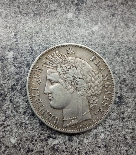 Франция 5 франков 1850 год