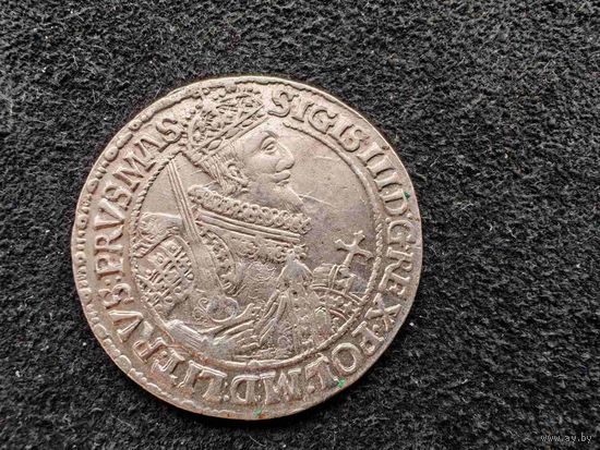 Орт 1621 г. Сигизмунд. Ленточка на латах. Z1. С рубля