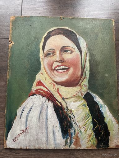 Портрет девушки (С Запорожья?) 35х29 см к/м