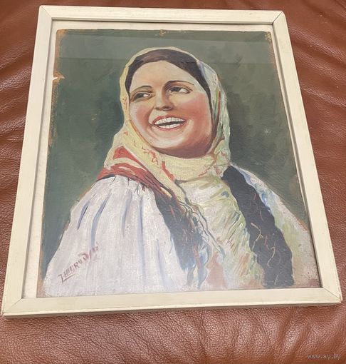 Портрет девушки (С Запорожья?) 35х29 см к/м