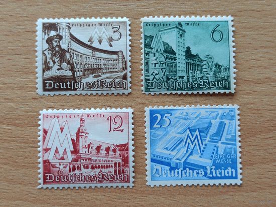 Всемирная ярмарка в Лейпциге, серия 4 марки, Mi 739-742, 3 марта 1940 года. MNH.