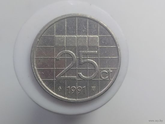 25 центов Нидерланды 1991 год лот 42