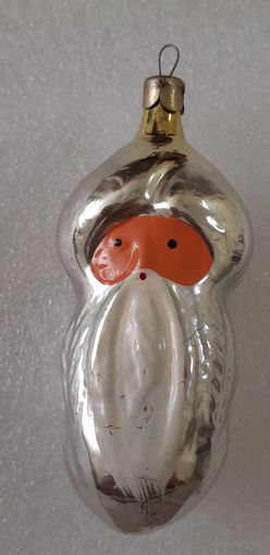 Ёлочная игрушка Старичок, стекло. СССР