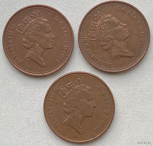 Великобритания 1 пенни 1993 г. Цена за 1 шт.