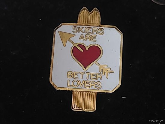 Значок лыжники лучшие любовники