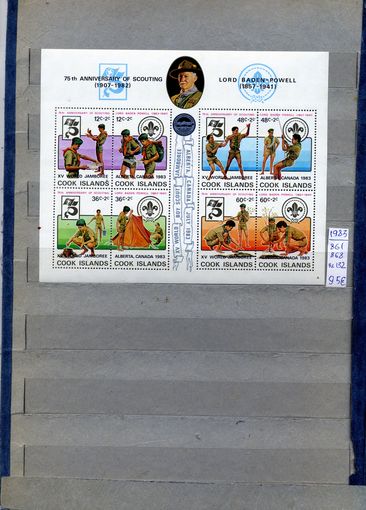 ОСТРОВА КУКА, 1983, 75** лет скаутскому движению