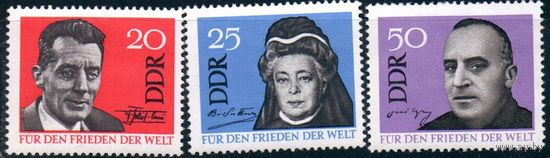 Германия ГДР 1964 г Mi  1049-1051 Персоналии Нобелевские лауреаты MNH \\3