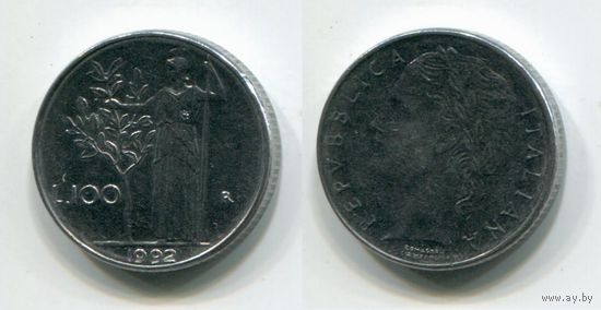 Италия. 100 лир (1992, aUNC)