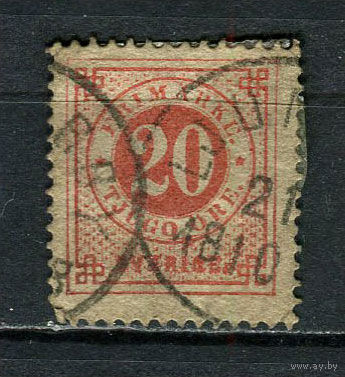 Швеция - 1872/1877 - Цифры 20 О - [Mi.22Ba] - 1 марка. Гашеная.  (Лот 86FQ)-T25P12