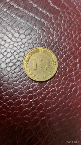 Монета 10 пфеннигов 1994г. Германия. Отличная!