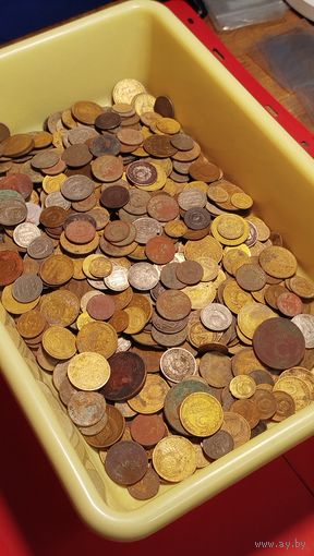 Дореформа 850 монет (примерно) 2,3 кг. Огромная куча старой советской мелочи. С рубля. Мега-Лот Мечты!