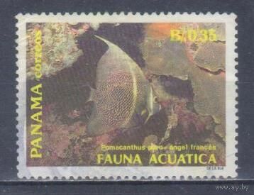 [246] Панама 1988. Фауна.Рыбы. Гашеная марка.