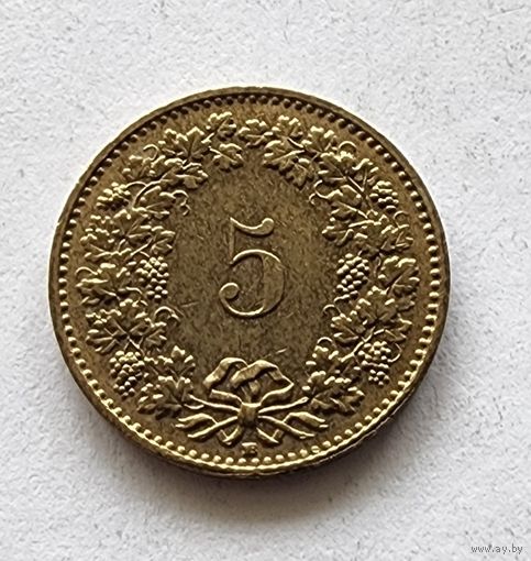 Швейцария 5 раппенов, 1988